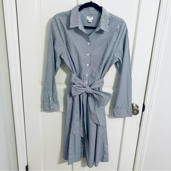 NWT J Crew pinstripe shirtdress - Picture 6 of 13